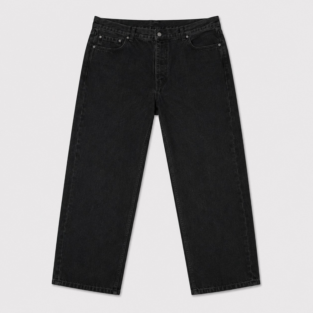 Levis 505 Mens Black Jeans 44x30 Regular Fit Straight Leg Denim Pants